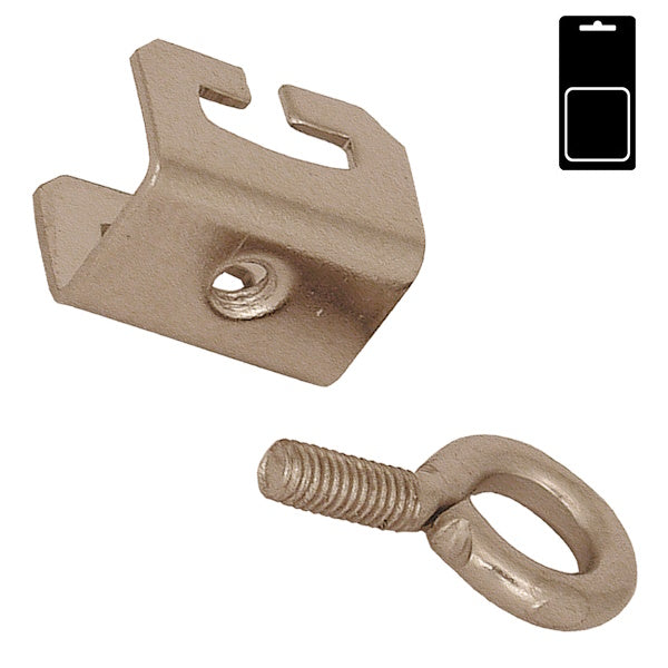 SODIFER ARRESTI PER TENDE IN FERRO NICHELATO CON OCCHIOLO BLISTER PZ30*