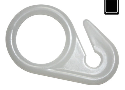 SODIFER GANCI PER TENDE CON OCCHIOLO IN RESINA BIANCO BLISTER DA PZ4