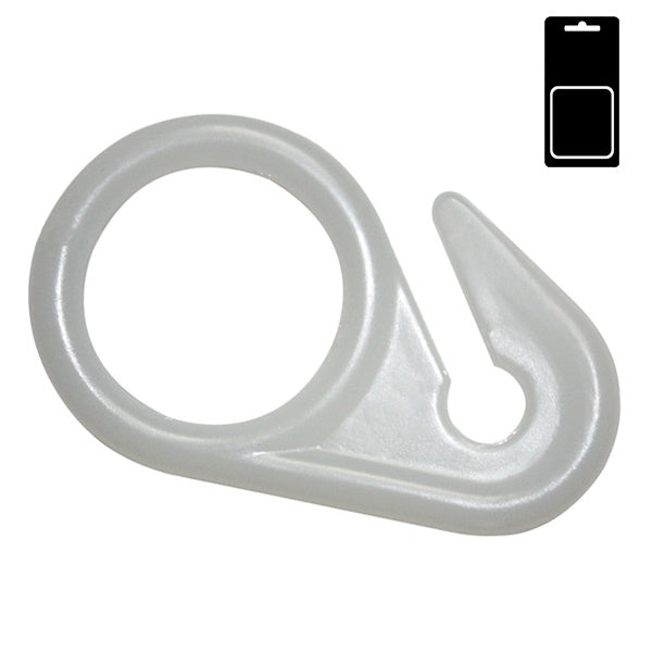 SODIFER GANCI PER TENDE CON OCCHIOLO IN RESINA BIANCO BLISTER DA PZ4