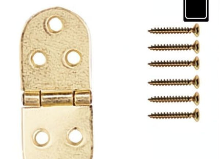 SODIFER CERNIERE A BISCOTTO IN FERRO OTTONATO MM80X31 BLISTER PZ2