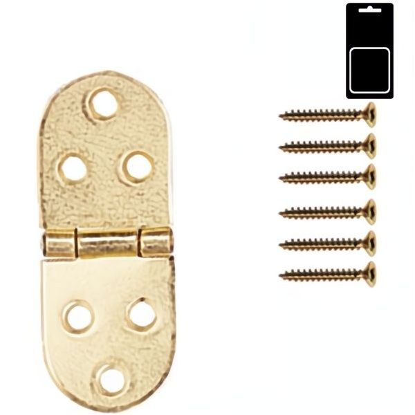 SODIFER CERNIERE A BISCOTTO IN FERRO OTTONATO MM80X31 BLISTER PZ2