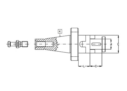 BELLODI TIBI MANDRINO PORTA FRESE COMBINATO DIN 2080 ISO40 CODOLO D.MM16