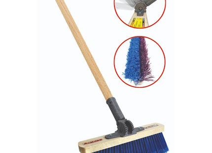 MASS SCOPA DUAL MASS A DOPPIA SETOLA CM33 CON SNODO E MANICO IN LEGNO