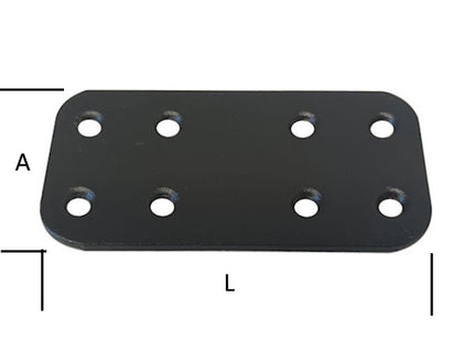 MINUTEX PIASTRA GIUNZIONE DIRITTA LEGGERA MM60X30X2 ACCIAIO GRAFITE