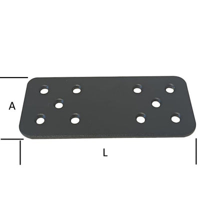 MINUTEX PIASTRA GIUNZIONE DIRITTA MM 90X40X2,5 ACCIAIO GRAFITE