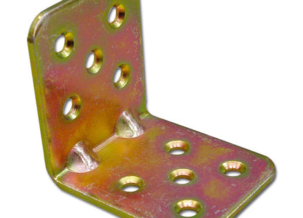 MINUTEX PIASTRA GIUNZIONE PIEGATA LEGGERA CON RINFORZI MM30X30X2 ZINCATA