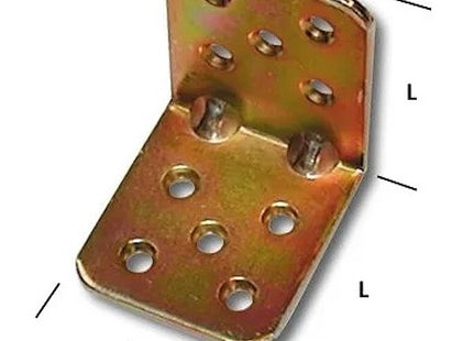 MINUTEX PIASTRA GIUNZIONE PIEGATA LEGGERA CON RINFORZI MM30X30X2 ZINCATA