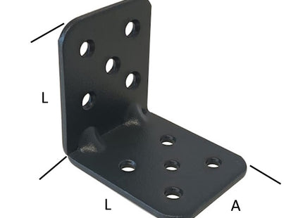 MINUTEX PIASTRA GIUNZIONE PIEGATA LEGGERA CON RINFORZI MM30X30X2 GRAFITE