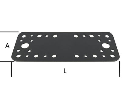 MINUTEX PIASTRA GIUNZIONE DIRITTA MM170X65X2,5 ACCIAIO GRAFITE