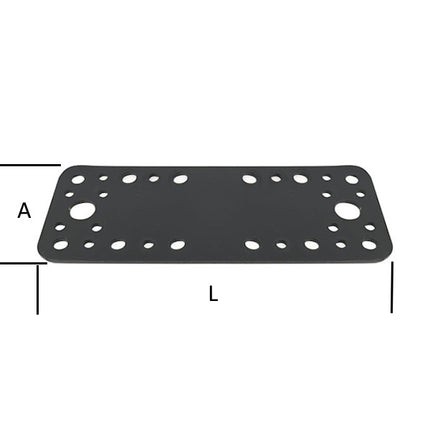 MINUTEX PIASTRA GIUNZIONE DIRITTA MM170X65X2,5 ACCIAIO GRAFITE