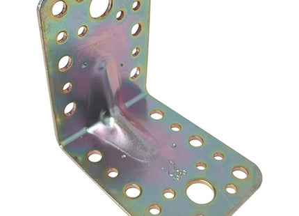 MINUTEX PIASTRA GIUNZIONE PIEGATA NERVATA MM65X85X2,5 IN ACCIAIO ZINCATO