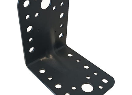 MINUTEX PIASTRA GIUNZIONE PIEGATA NERVATA MM65X85X2,5 IN ACCIAIO GRAFITE