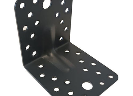 MINUTEX PIASTRA GIUNZIONE PIEGATA NERVATA MM 90X100X3 IN ACCIAIO GRAFITE