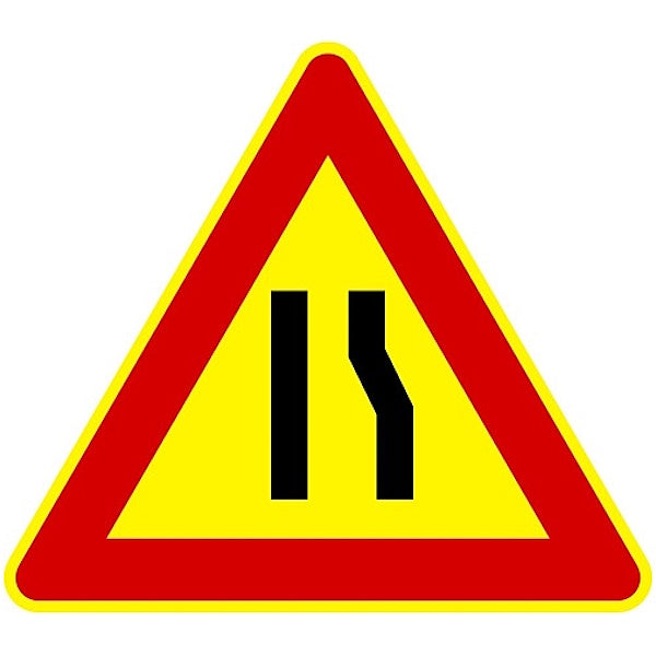 3G ITALIA CARTELLO TRIANGOLO STRETTOIA A DX CM90 F.386 VTR*