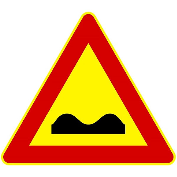 3G ITALIA CARTELLO TRIANGOLO STRADA DEFORMATA CM90 F.389 VTR*