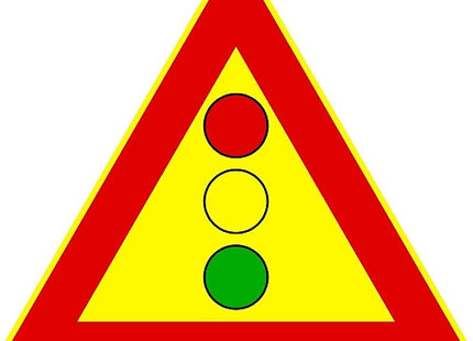 3G ITALIA CARTELLO TRIANGOLO SEMAFORO CM90 F.404 IN METALLO