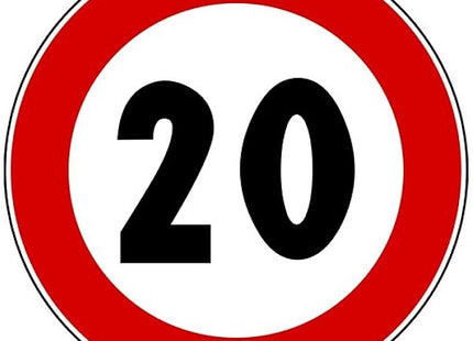 3G ITALIA DISCO LIMITE MAX DI VELOCITA' 20 KM/H CM60 F.50 IN METALLO