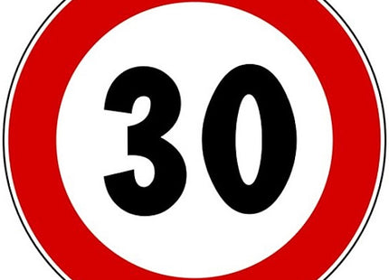 3G ITALIA DISCO LIMITE MAX DI VELOCITA' 30 KM/H CM60 F.50 IN METALLO