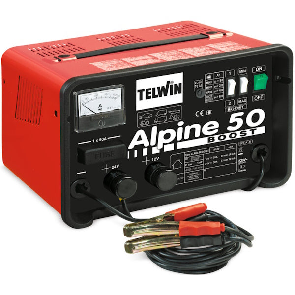 TELWIN CARICABATTERIE ALPINE 50 BOOST  230V 12-24V