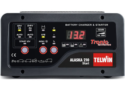 TELWIN CARICABATTERIE AVVIATORE/MANTENITORE ALASKA 210 START 230V 12-24V