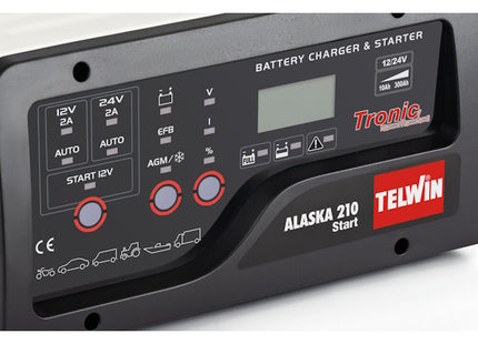 TELWIN CARICABATTERIE AVVIATORE/MANTENITORE ALASKA 210 START 230V 12-24V