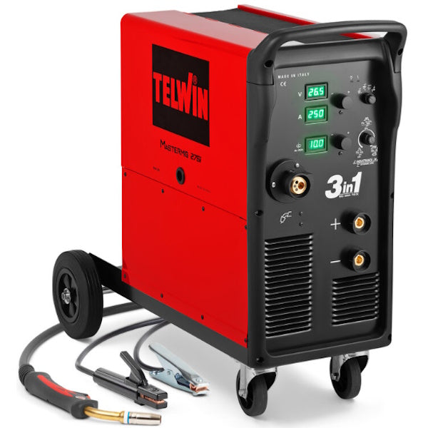 TELWIN SALDATRICE MULTIFUNZIONE MMA/MIG/TIG MASTERMIG 275I 400V