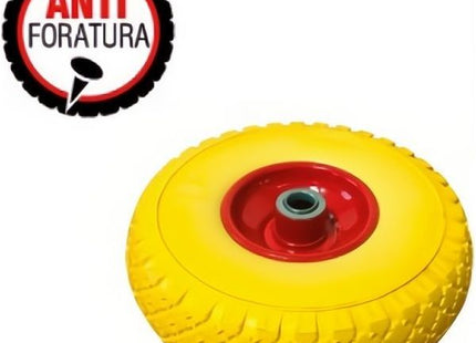 VERDELOOK RUOTA ANTIFORATURA GIALLA PER CARRELLI PORTASACCHI D.MM260X85