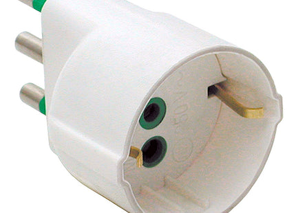 FME ADATTATORE PRESA SCHUKO 10/16A SPINA 2P+T 16A 250V COLORE BIANCO
