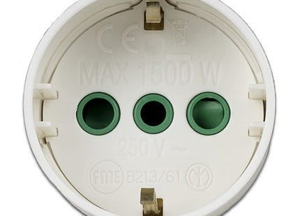 FME ADATTATORE PRESA SCHUKO 10/16A SPINA 2P+T 16A 250V COLORE BIANCO