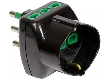 FME ADATTATORE TRIPLO SPINA 2P+T 16A 2 PRESE 2P+T 10/16A + SCHUKO 250V