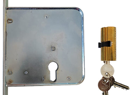 MG SERRATURA INFILARE A DOPPIO GANCIO PER CANCELLI CON CILINDRO ART.562