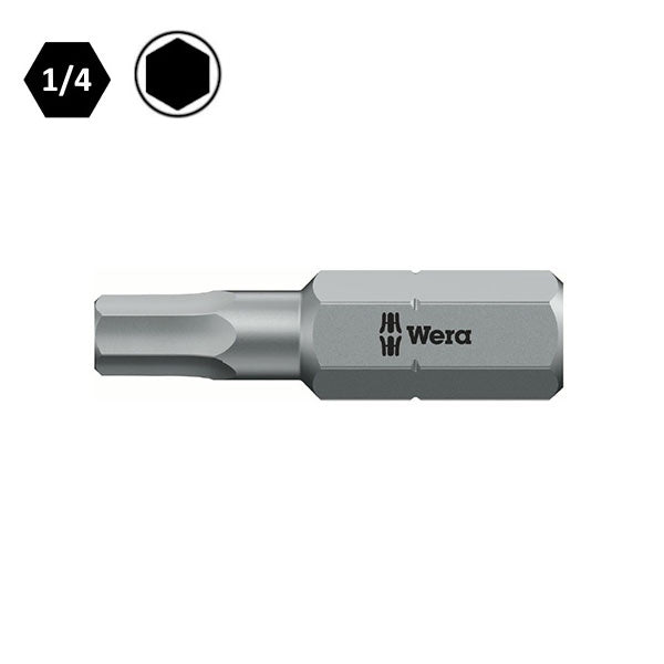 WERA INSERTO BIT 840/1 Z MASCHIO ESAGONALE ATTACCO 1/4&quot;