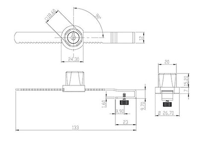 OMR SERRATURA A CREMAGLIERA PER ANTE SCORREVOLI IN VETRO ART. 220335