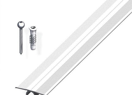 ALFER PROFILO RACCORDO PIATTO ALLUMINIO ARGENTO + TASSELLO MM 33X0,9 MT