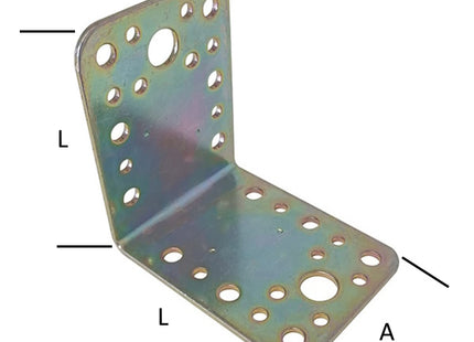 MINUTEX PIASTRA GIUNZIONE PIEGATA NON NERVATA MM65X85X2,5 ZINCATA