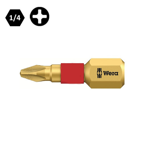 WERA INSERTO BIT 851/1 BDC PER VITI A CROCE PHILLIPS PH ATTACCO DA 1/4&quot;