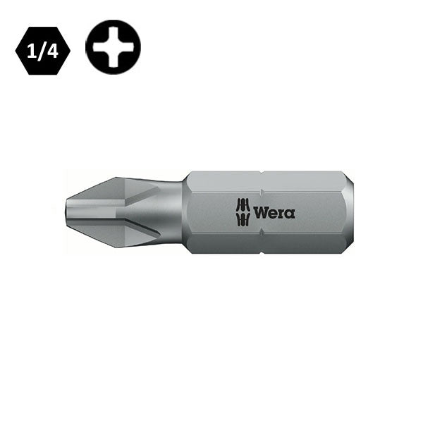 WERA INSERTO BIT 851/1 Z PER VITI A CROCE PHILLIPS PH ATTACCO DA 1/4&quot;