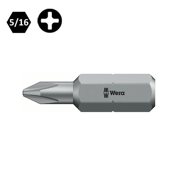 WERA INSERTO BIT 851/2 Z PER VITI A CROCE PHILLIPS PH ATTACCO DA 5/16&quot;