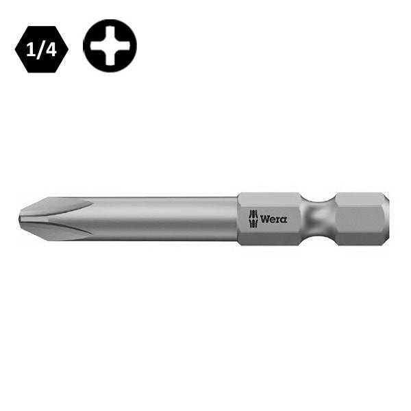 WERA INSERTO BIT 851/4 PER VITI A CROCE PHILLIPS PH ATTACCO DA 1/4&quot;