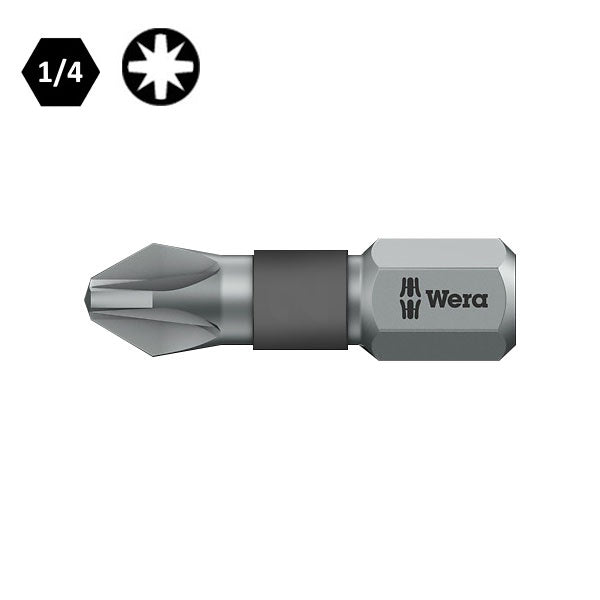 WERA INSERTO BIT 855/1 BTZ PER VITI A CROCE POZIDRIV PZ ATTACCO DA 1/4&quot;
