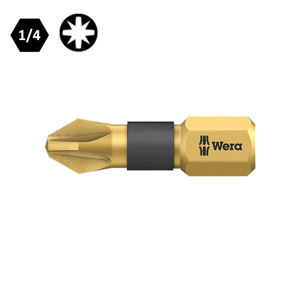 WERA INSERTO BIT 855/1 BDC PER VITI A CROCE POZIDRIV PZ ATTACCO DA 1/4&quot;