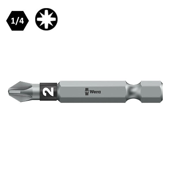 WERA INSERTO BIT 855/4 BTZ PER VITI A CROCE POZIDRIV PZ ATTACCO DA 1/4&quot;