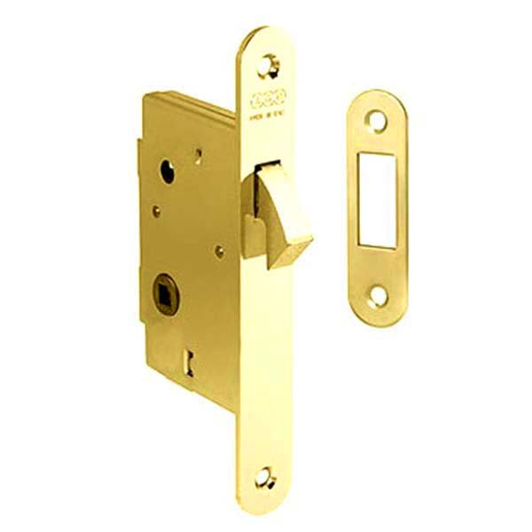 AGB SERRATURA GANCIO WC PER SCORREVOLI ART.00703 OTTONATA