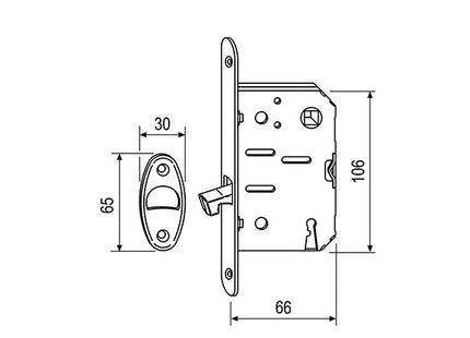 AGB KIT SCIVOLA T  WC PER PORTE SCORREVOLI ART.03934