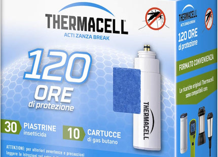 THERMACELL RICARICHE DISPOSITIVO PORTATILE ANTIZANZARE 120H
