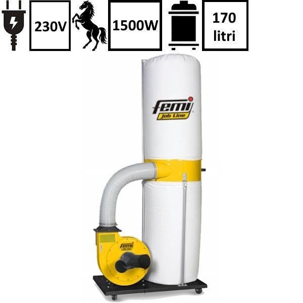 FEMI ASPIRATORE A CICLONE ART. DC 351 PLUS 1500W 230V