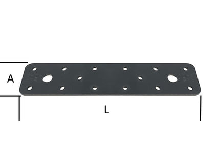 MINUTEX PIASTRA GIUNZIONE DIRITTA MM180X40X2,5 ACCIAIO GRAFITE