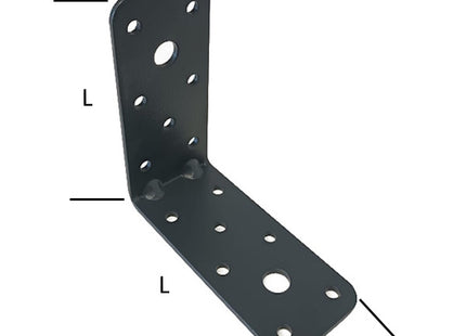 MINUTEX PIASTRA GIUNZIONE PIEGATA RINFORZATA MM 40X90X2,5 GRAFITE