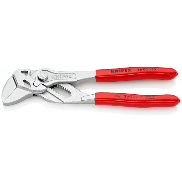 KNIPEX PINZA CHIAVE PER SERRARE CROMATA CON MANICI RIVESTITI