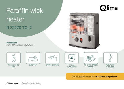 QLIMA STUFA A COMBUSTIBILE LIQUIDO A STOPPINO R 7227S TC-2